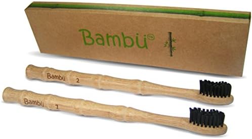 Neutripure bamboo toothbrush with charcoal infused bristles