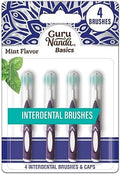 GuruNanda interdental brushes with caps 4 count mint